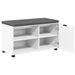 Bancă pentru hol cu pernă cu raft cu ușă Alb 80 x 38 x 46 cm - WALTI WALTI