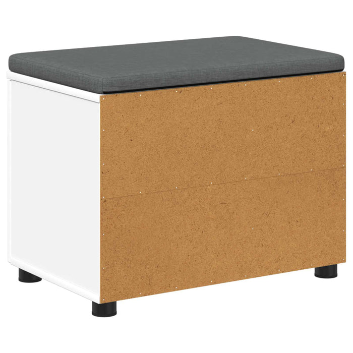 Bancă pentru hol cu pernă cu raft cu ușă Alb 80 x 38 x 46 cm - WALTI WALTI