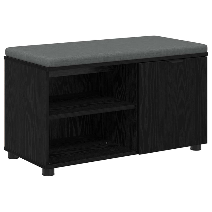 Bancă pentru hol cu pernă cu raft Stejar Negru 80 x 38 x 46 cm - WALTI WALTI