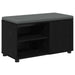 Bancă pentru hol cu pernă cu raft Stejar Negru 80 x 38 x 46 cm - WALTI WALTI