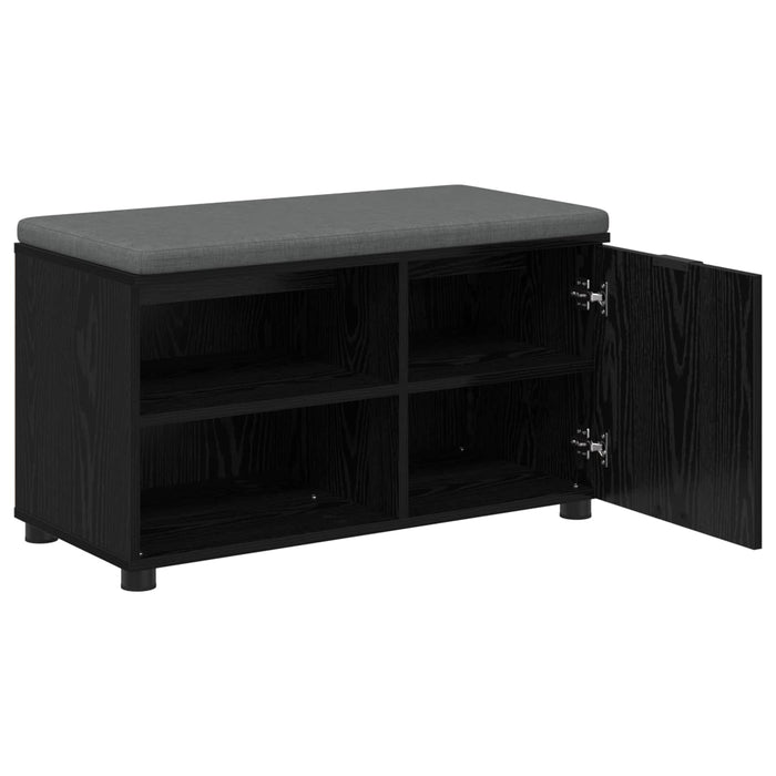 Bancă pentru hol cu pernă cu raft Stejar Negru 80 x 38 x 46 cm - WALTI WALTI