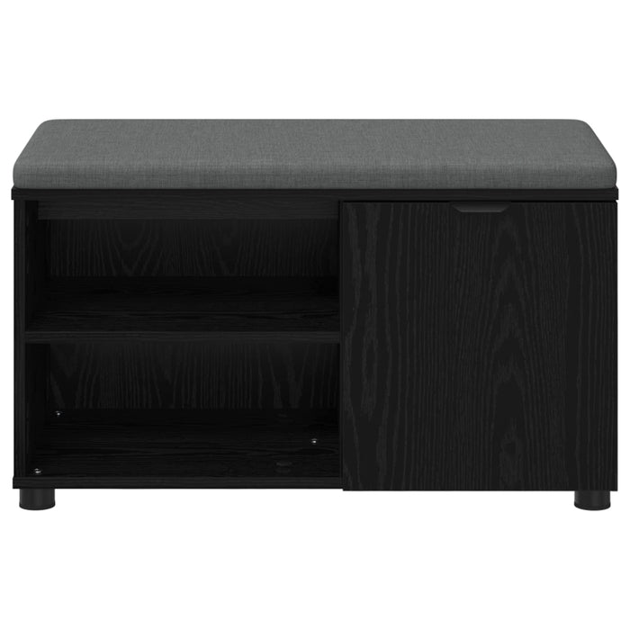 Bancă pentru hol cu pernă cu raft Stejar Negru 80 x 38 x 46 cm - WALTI WALTI