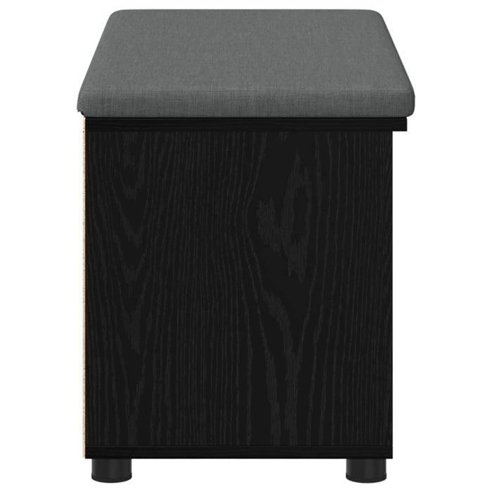 Bancă pentru hol cu pernă cu raft Stejar Negru 80 x 38 x 46 cm - WALTI WALTI