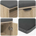 Bancă pentru hol cu pernă cu raft Stejar Sonoma 80 x 38 x 46 cm - WALTI WALTI