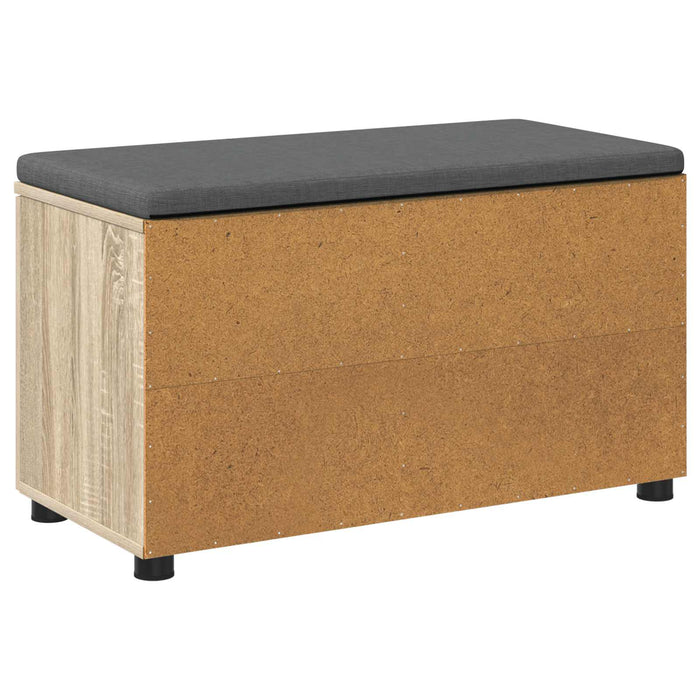 Bancă pentru hol cu pernă cu raft Stejar Sonoma 80 x 38 x 46 cm - WALTI WALTI