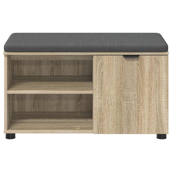 Bancă pentru hol cu pernă cu raft Stejar Sonoma 80 x 38 x 46 cm - WALTI WALTI