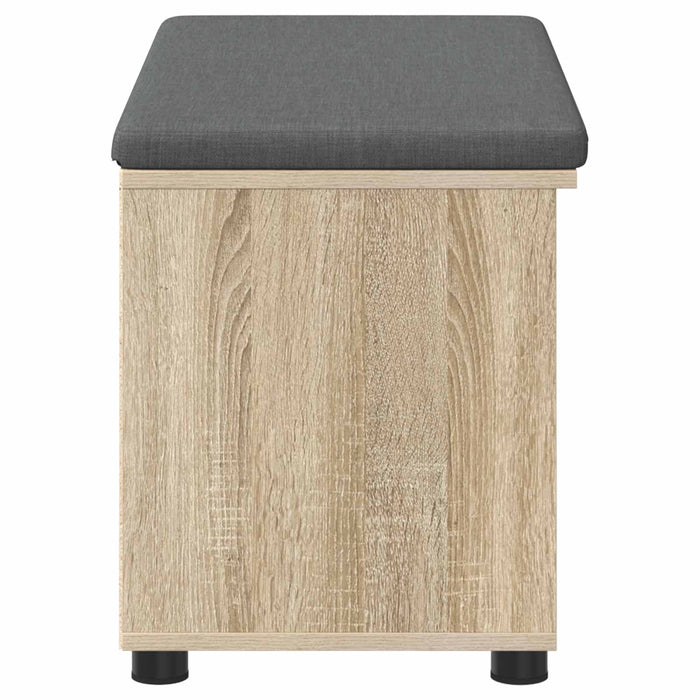 Bancă pentru hol cu pernă cu raft Stejar Sonoma 80 x 38 x 46 cm - WALTI WALTI