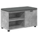 Bancă pentru hol cu pernă cu raft Gri Beton 80 x 38 x 46 cm - WALTI WALTI