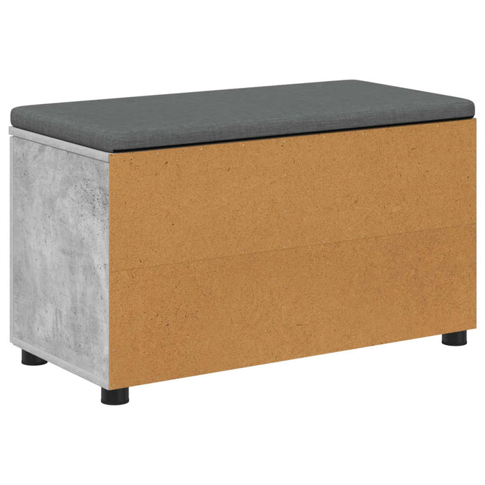 Bancă pentru hol cu pernă cu raft Gri Beton 80 x 38 x 46 cm - WALTI WALTI