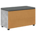 Bancă pentru hol cu pernă cu raft Gri Beton 80 x 38 x 46 cm - WALTI WALTI