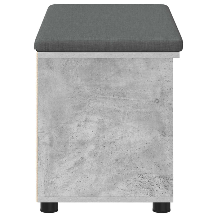 Bancă pentru hol cu pernă cu raft Gri Beton 80 x 38 x 46 cm - WALTI WALTI