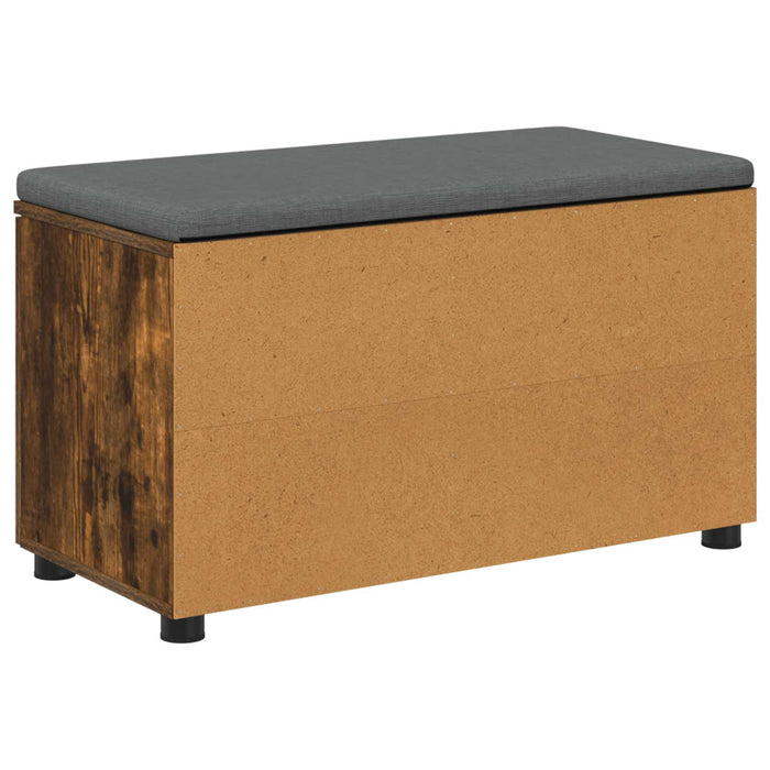 Bancă pentru hol cu pernă cu raft Stejar Afumat 80 x 38 x 46 cm - WALTI WALTI