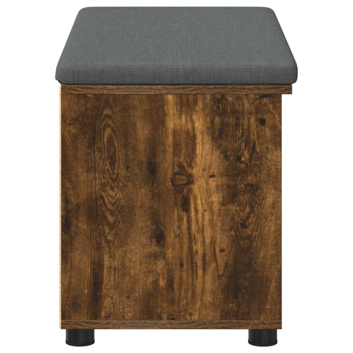 Bancă pentru hol cu pernă cu raft Stejar Afumat 80 x 38 x 46 cm - WALTI WALTI