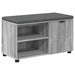 Bancă pentru hol cu pernă cu raft Sonoma gri 80 x 38 x 46 cm - WALTI WALTI