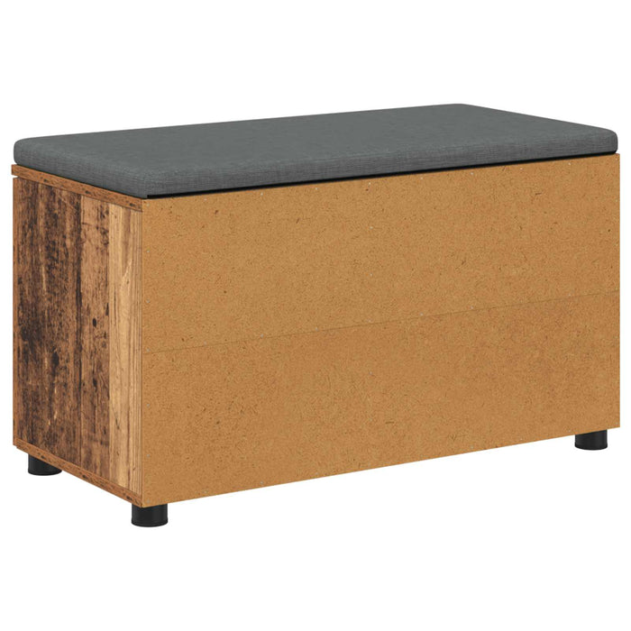 Bancă pentru hol cu pernă cu raft Lemn vechi 80 x 38 x 46 cm - WALTI WALTI