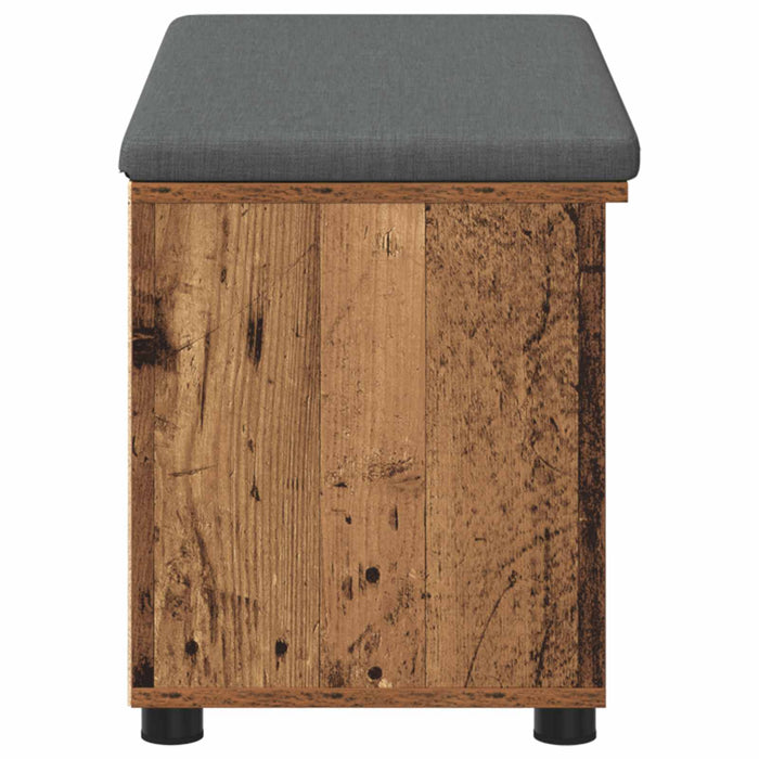 Bancă pentru hol cu pernă cu raft Lemn vechi 80 x 38 x 46 cm - WALTI WALTI