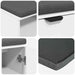 Bancă pentru hol cu pernă cu raft cu ușă Alb 100 x 38 x 46 cm - WALTI WALTI