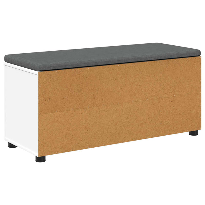 Bancă pentru hol cu pernă cu raft cu ușă Alb 100 x 38 x 46 cm - WALTI WALTI