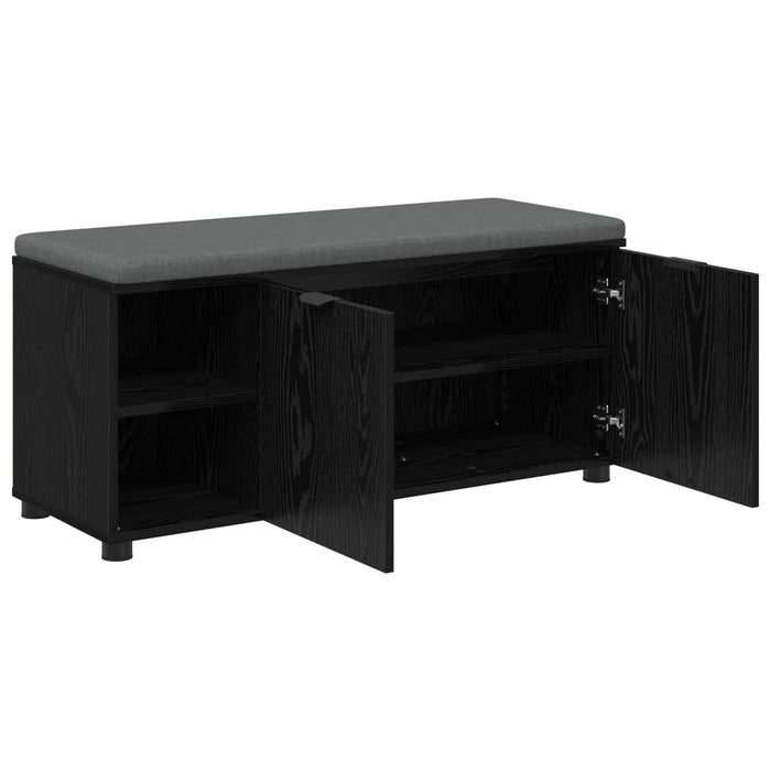 Bancă pentru hol cu pernă cu raft Stejar Negru 100 x 38 x 46 cm - WALTI WALTI