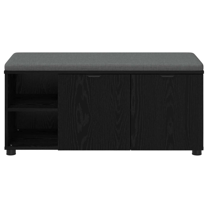Bancă pentru hol cu pernă cu raft Stejar Negru 100 x 38 x 46 cm - WALTI WALTI