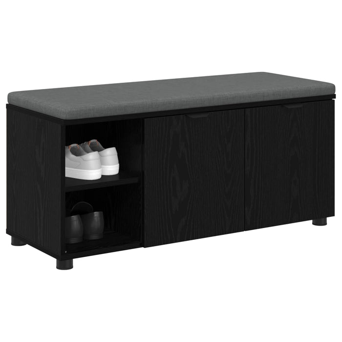 Bancă pentru hol cu pernă cu raft Stejar Negru 100 x 38 x 46 cm - WALTI WALTI