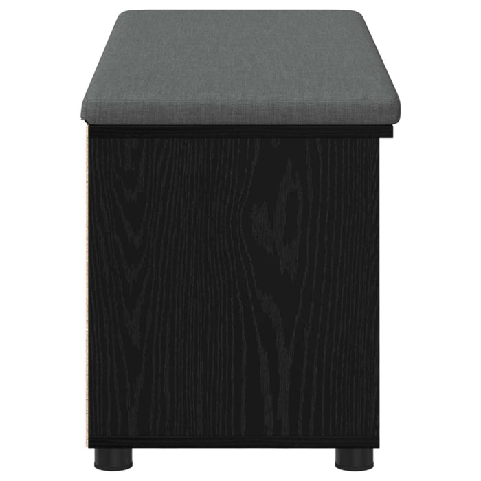 Bancă pentru hol cu pernă cu raft Stejar Negru 100 x 38 x 46 cm - WALTI WALTI