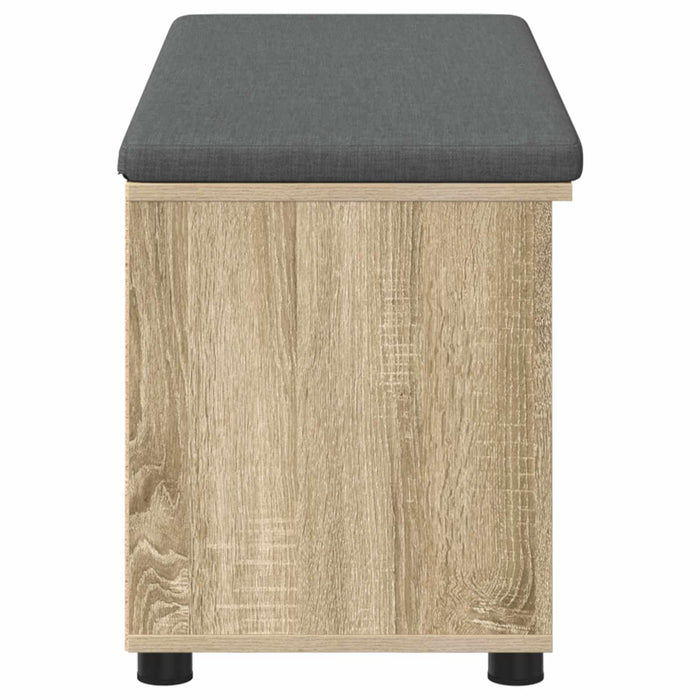 Bancă pentru hol cu pernă cu ușă Stejar Sonoma 100 x 38 x 46 cm WALTI