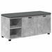 Bancă pentru hol cu pernă cu raft Gri Beton 100 x 38 x 46 cm - WALTI WALTI