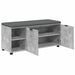 Bancă pentru hol cu pernă cu raft Gri Beton 100 x 38 x 46 cm - WALTI WALTI
