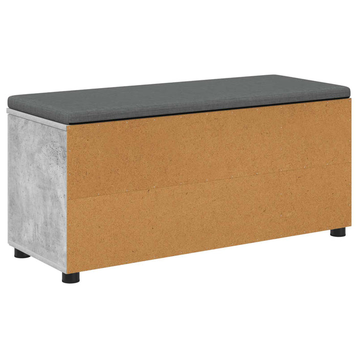 Bancă pentru hol cu pernă cu raft Gri Beton 100 x 38 x 46 cm - WALTI WALTI