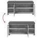 Bancă pentru hol cu pernă cu raft Gri Beton 100 x 38 x 46 cm - WALTI WALTI