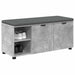 Bancă pentru hol cu pernă cu raft Gri Beton 100 x 38 x 46 cm - WALTI WALTI