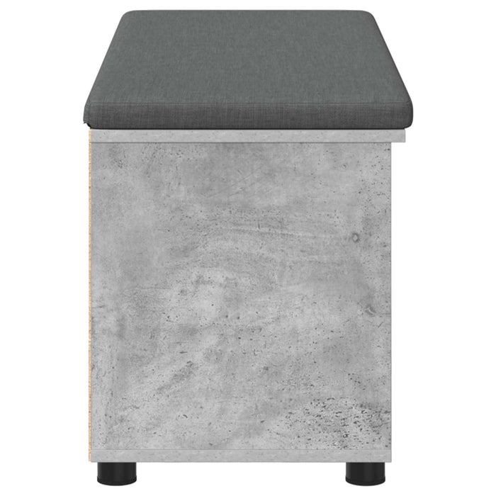 Bancă pentru hol cu pernă cu raft Gri Beton 100 x 38 x 46 cm - WALTI WALTI