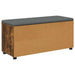 Bancă pentru hol cu pernă cu ușă Stejar Afumat 100 x 38 x 46 cm - WALTI WALTI