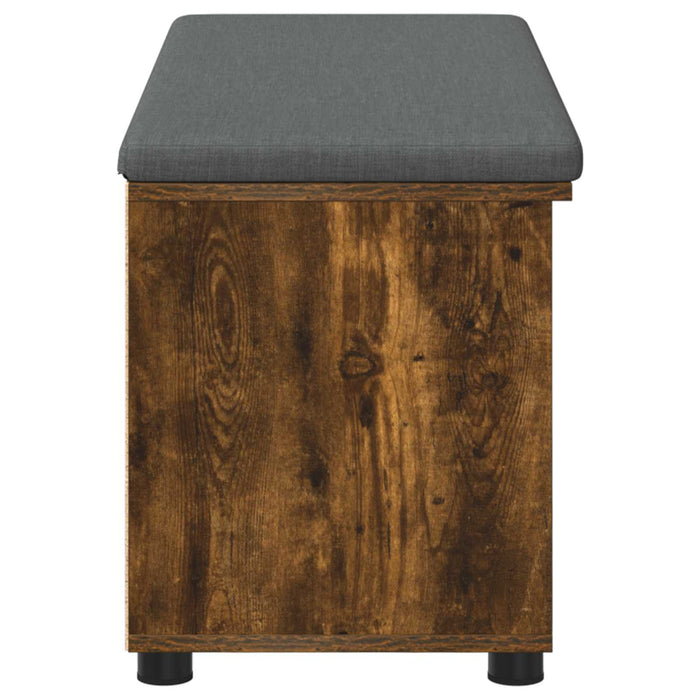 Bancă pentru hol cu pernă cu ușă Stejar Afumat 100 x 38 x 46 cm - WALTI WALTI
