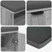 Bancă pentru hol cu pernă cu raft Sonoma gri 100 x 38 x 46 cm - WALTI WALTI
