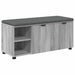 Bancă pentru hol cu pernă cu raft Sonoma gri 100 x 38 x 46 cm - WALTI WALTI