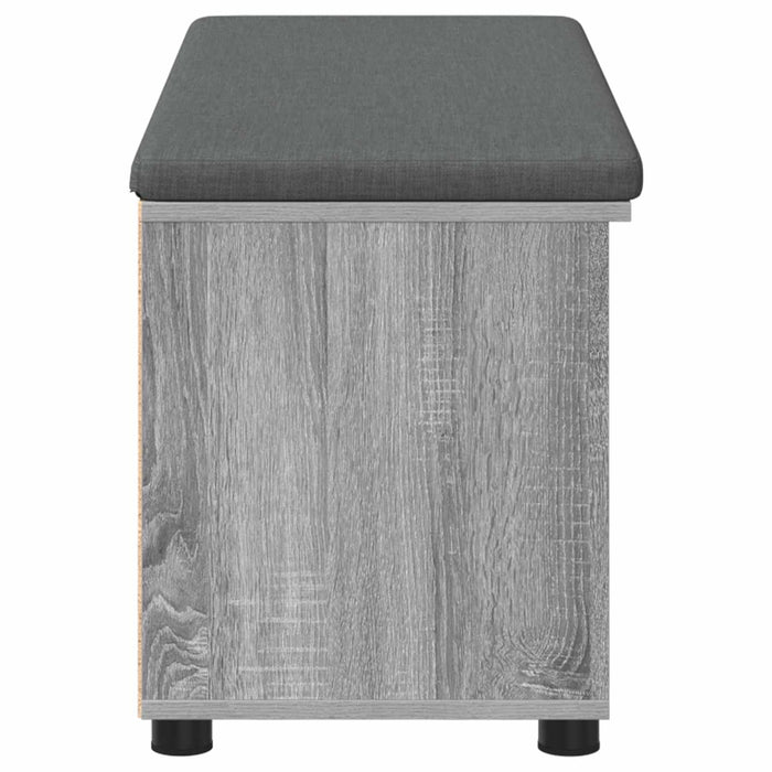 Bancă pentru hol cu pernă cu raft Sonoma gri 100 x 38 x 46 cm - WALTI WALTI