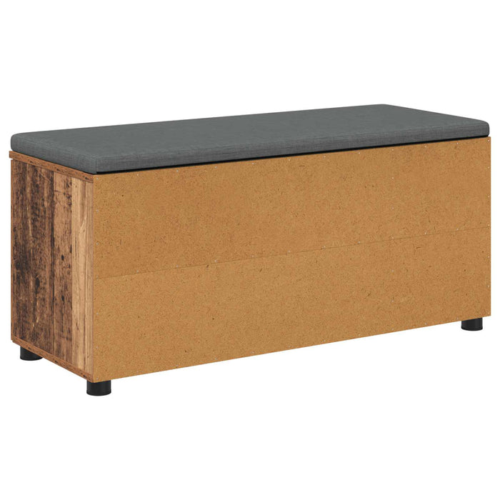 Bancă pentru hol cu pernă cu raft Lemn vechi 100 x 38 x 46 cm - WALTI WALTI