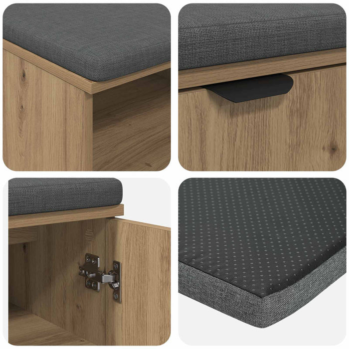 Bancă pentru hol Stejar Artizanal 100 x 38 x 46 cm WALTI