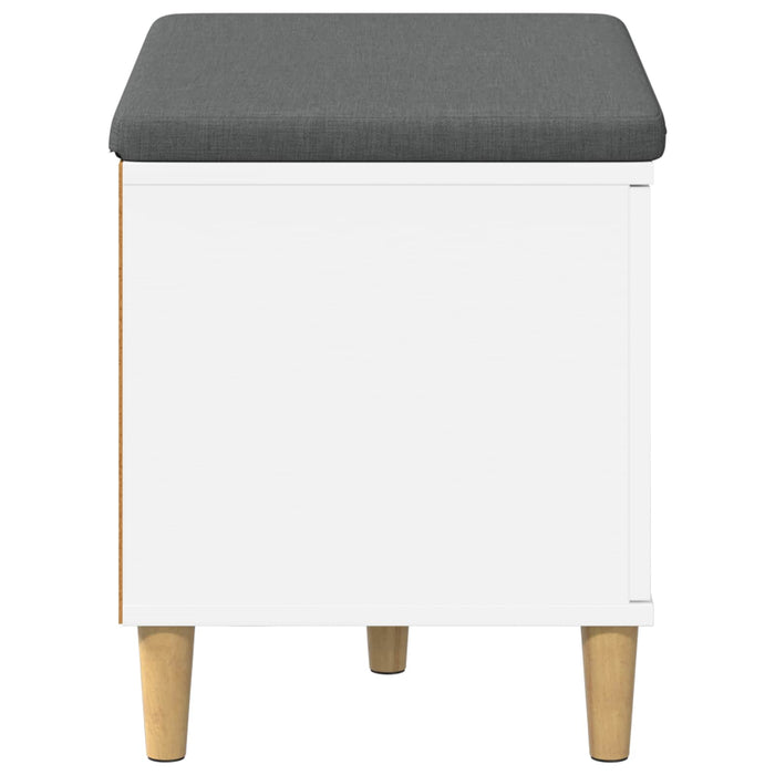 Bancă pentru hol cu pernă cu depozitare Alb 60 x 38 x 46 cm - WALTI WALTI