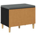 Bancă pentru hol cu pernă cu ușă Stejar Negru 60 x 38 x 46 cm - WALTI WALTI