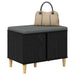 Bancă pentru hol cu pernă cu ușă Stejar Negru 60 x 38 x 46 cm - WALTI WALTI