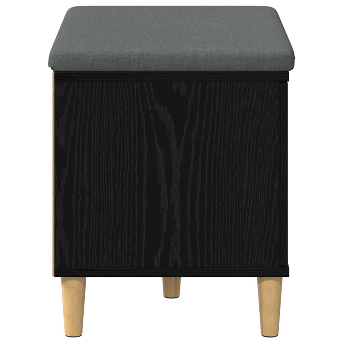 Bancă pentru hol cu pernă cu ușă Stejar Negru 60 x 38 x 46 cm - WALTI WALTI