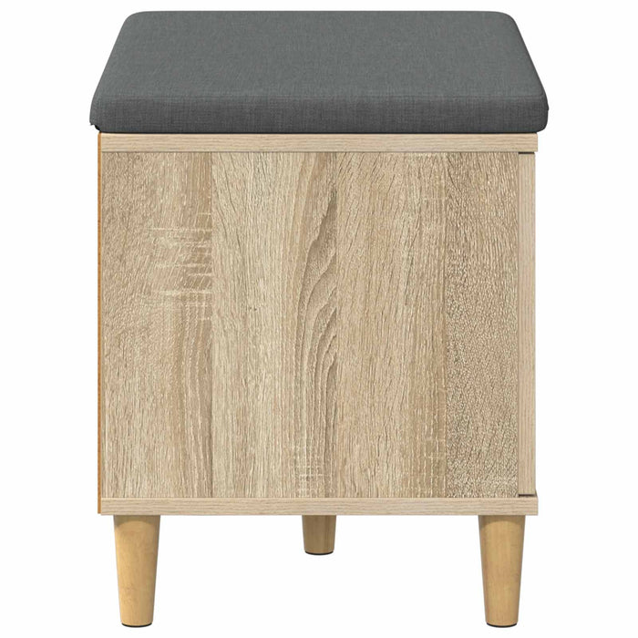 Bancă pentru hol cu pernă cu ușă Stejar Sonoma 60 x 38 x 46 cm - WALTI WALTI