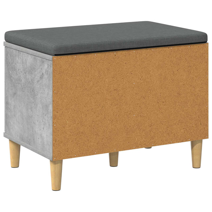Bancă pentru hol cu pernă cu ușă Gri Beton 60 x 38 x 46 cm - WALTI WALTI