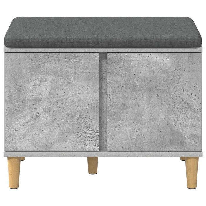 Bancă pentru hol cu pernă cu ușă Gri Beton 60 x 38 x 46 cm - WALTI WALTI