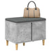 Bancă pentru hol cu pernă cu ușă Gri Beton 60 x 38 x 46 cm - WALTI WALTI