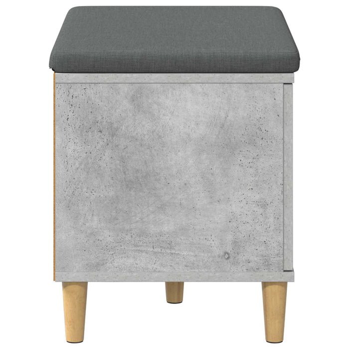 Bancă pentru hol cu pernă cu ușă Gri Beton 60 x 38 x 46 cm - WALTI WALTI