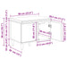 Bancă pentru hol cu pernă cu ușă Gri Beton 60 x 38 x 46 cm - WALTI WALTI